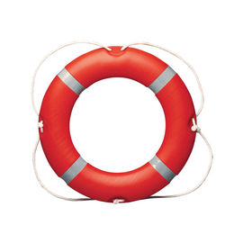 Anello della salvavita dell'acqua di colore rosso, anello di salvataggio della schiuma di poliuretano con la corda